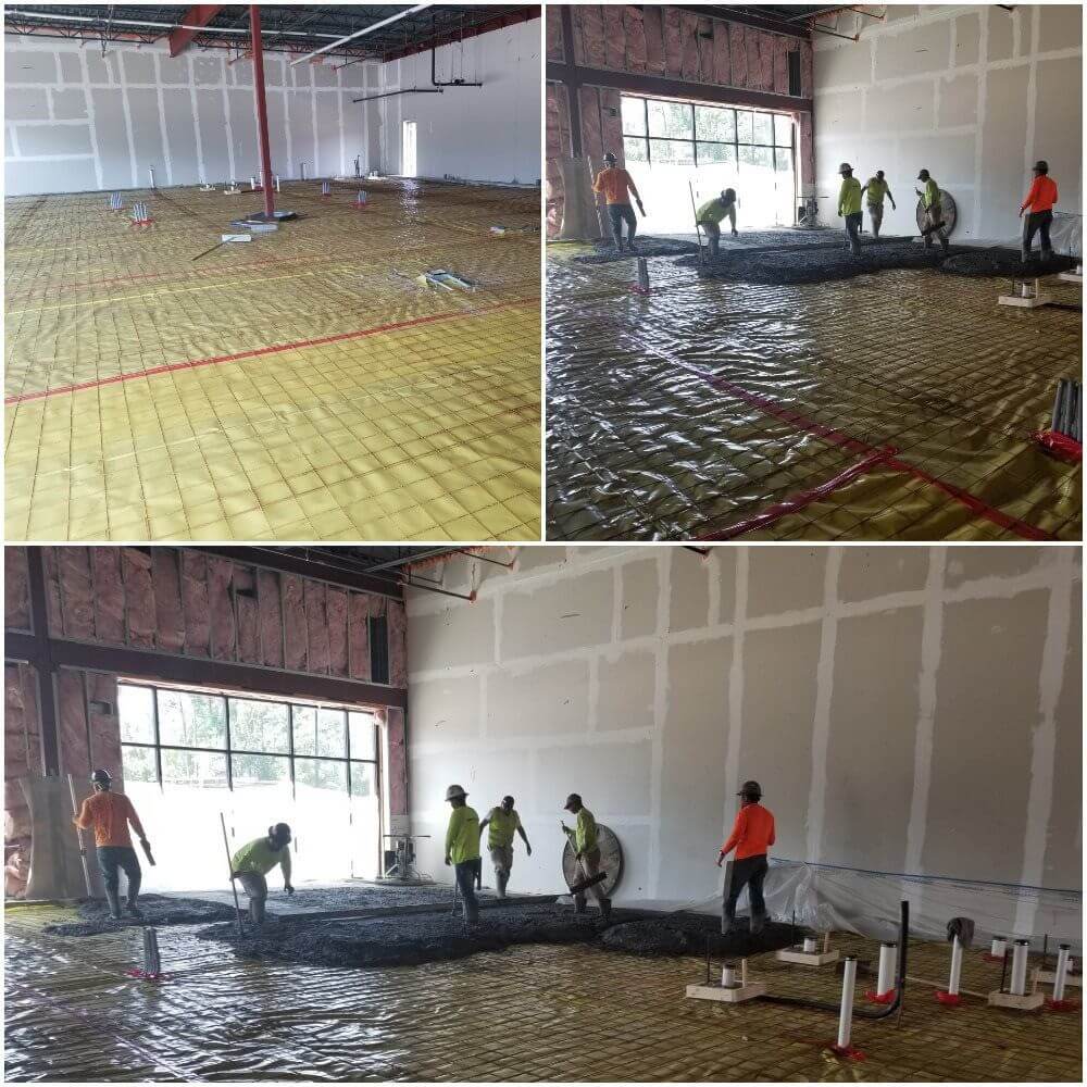 Slab Installation for a new retail location.